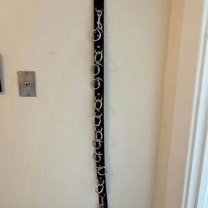 Ape Leather - Metal Ring Bondage Belt XL black silver punk alt goth